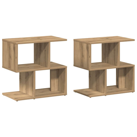 vidaXL Κομοδίνα 2 τεμ Artisan Oak 50x30x51,5 cm Κατασκευασμένο ξύλο