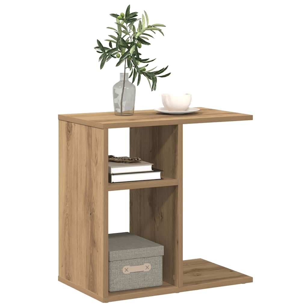 vidaXL Side Table Artisan Oak 50x30x50 cm Κατασκευασμένο ξύλο