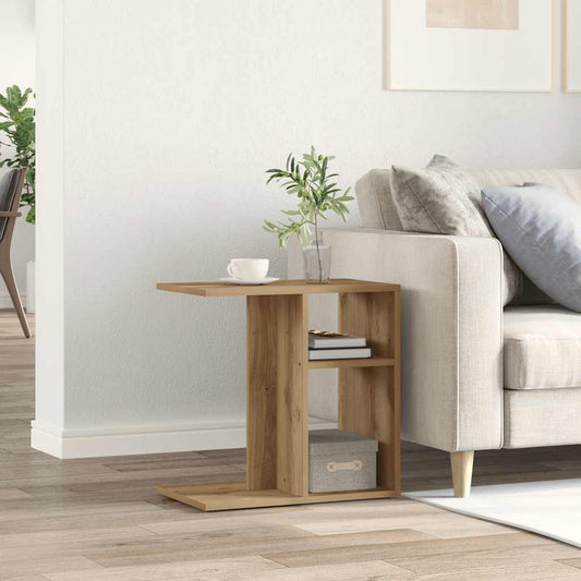 vidaXL Side Table Artisan Oak 50x30x50 cm Κατασκευασμένο ξύλο