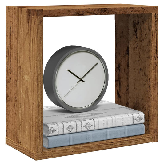 vidaXL Ράφια Τοίχου Κύβοι 6τεμ Όψη Παλαιού Ξύλου 30x15x30εκ Επεξ. Ξύλο