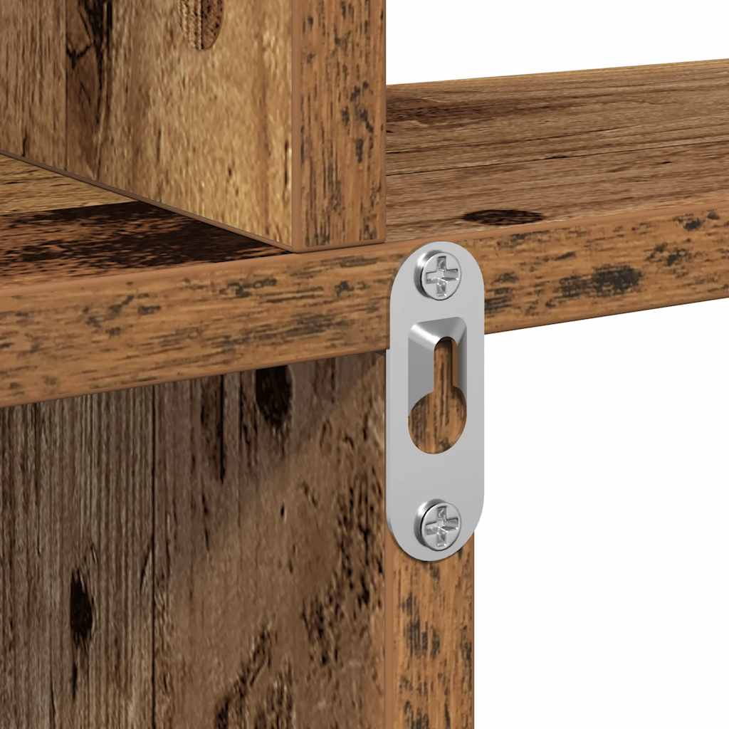 vidaXL Ράφι τοίχου Παλιό ξύλο 80x15x78,5 cm Κατασκευασμένο ξύλο