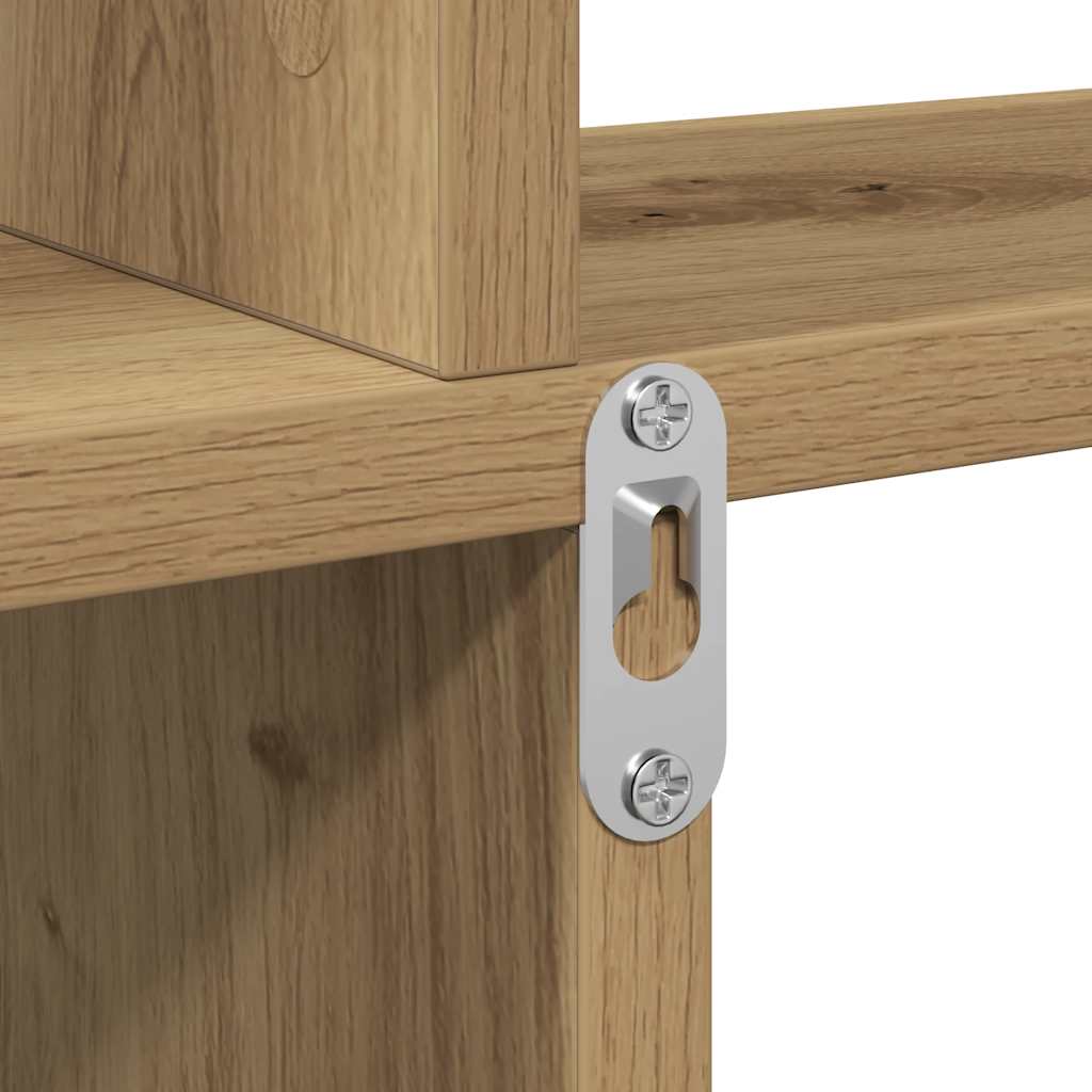 vidaXL Ράφι τοίχου Artisan Oak 80x15x78,5 cm Κατασκευασμένο ξύλο