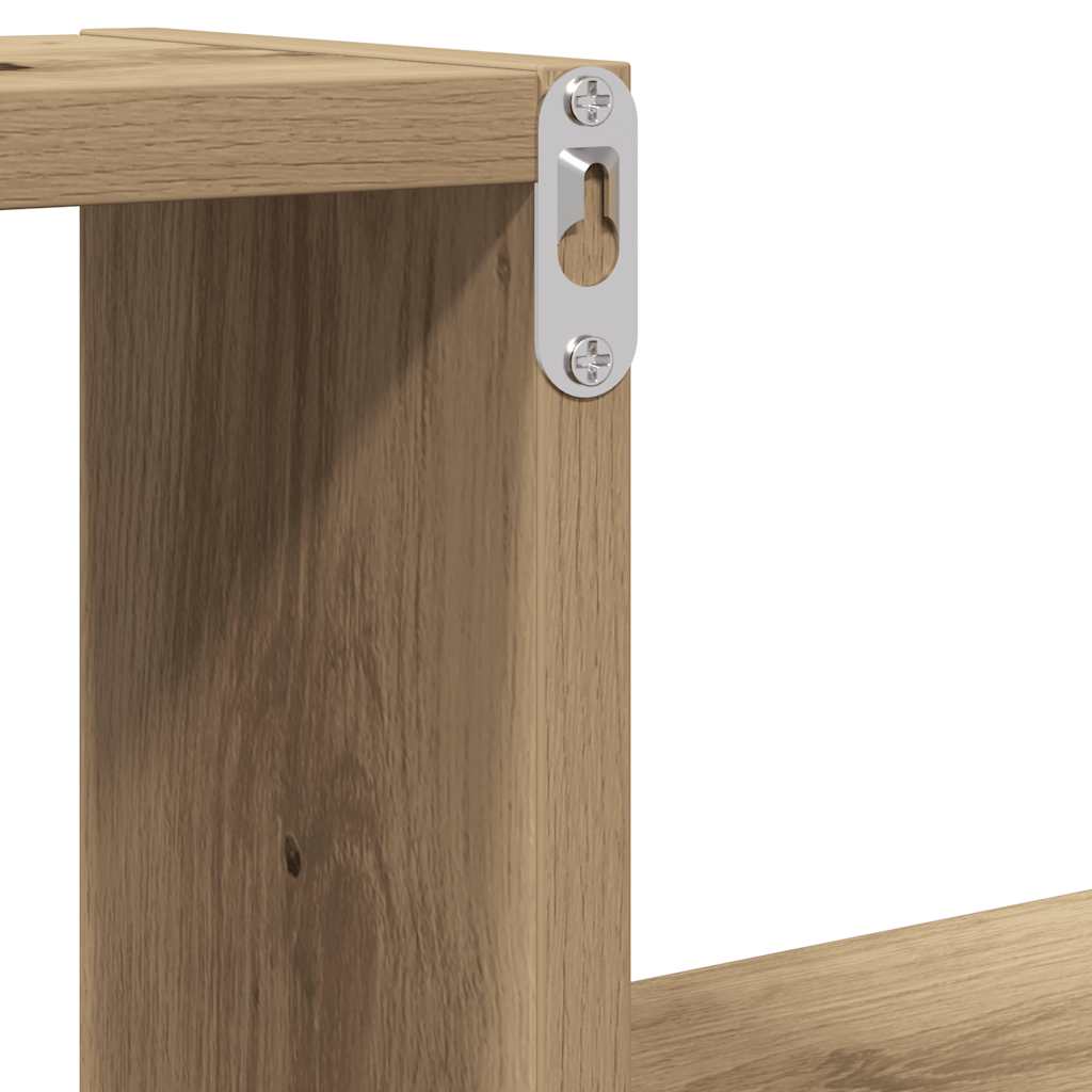 vidaXL Ραφιέρες Τοίχου 2 τεμ. Αρτισιανή Δρυς 100x15x20εκ. Επεξεργ Ξύλο