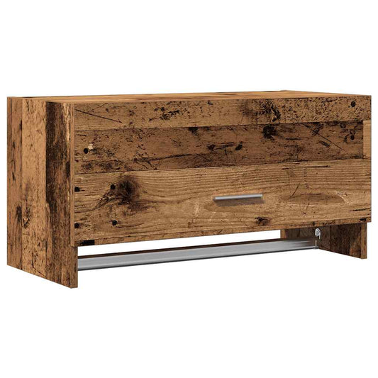 vidaXL Ντουλάπα παλαιού ξύλου 70x32,5x35 cm Ξύλινο μηχανουργικό ξύλο