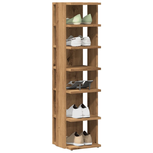 vidaXL Παπουτσοθήκες 2 τεμ. Αρτισιανή Δρυς 28x27x102 εκ. Επεξ. Ξύλο