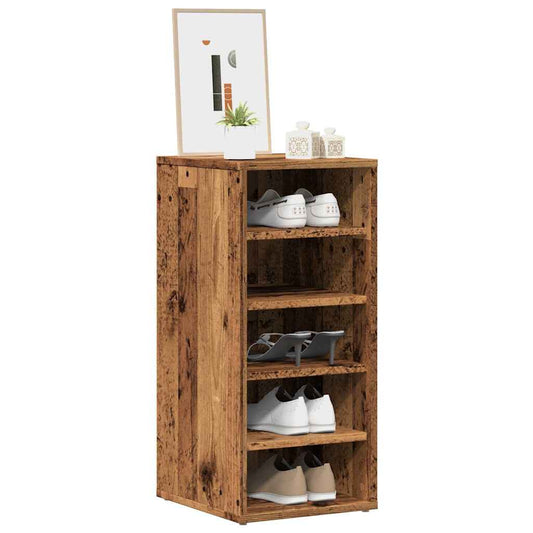 vidaXL Ντουλάπα Παπουτσιών 32 x 35 x 70 εκ Παλαιωμένο ξύλο