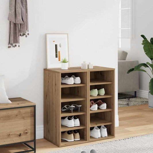 vidaXL Ντουλάπια παπουτσιών 2 τεμ Artisan Oak 32x35x70 cm