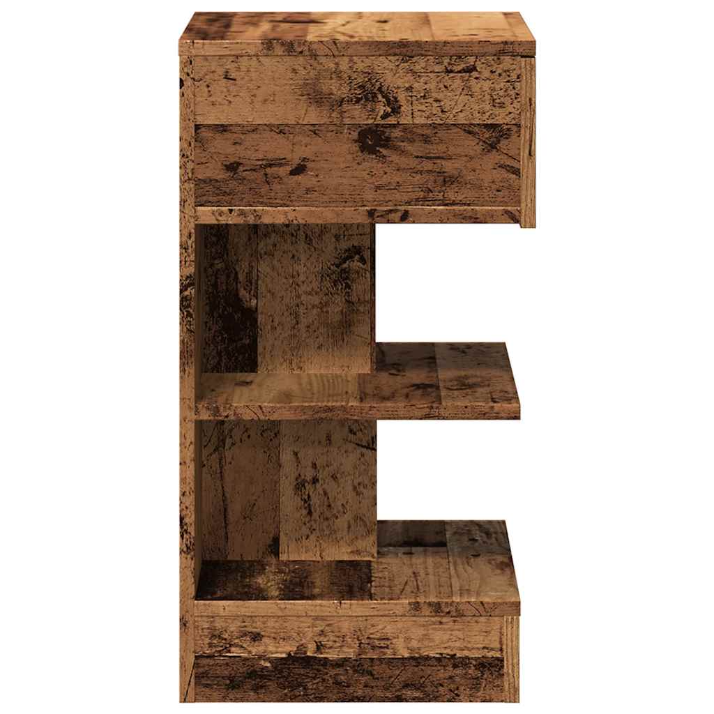 vidaXL Κομοδίνα 2 τεμάχια Παλιό ξύλο 40x35x65 cm Κατασκευασμένο ξύλο