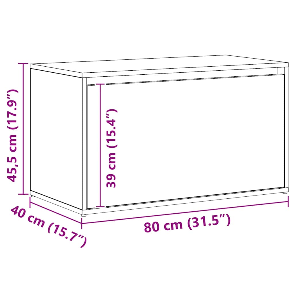 vidaXL Έπιπλο Χολ / Εισόδου τεχνίτης Δρυς 80 x 40 x 45 εκ. Μοριοσανίδα