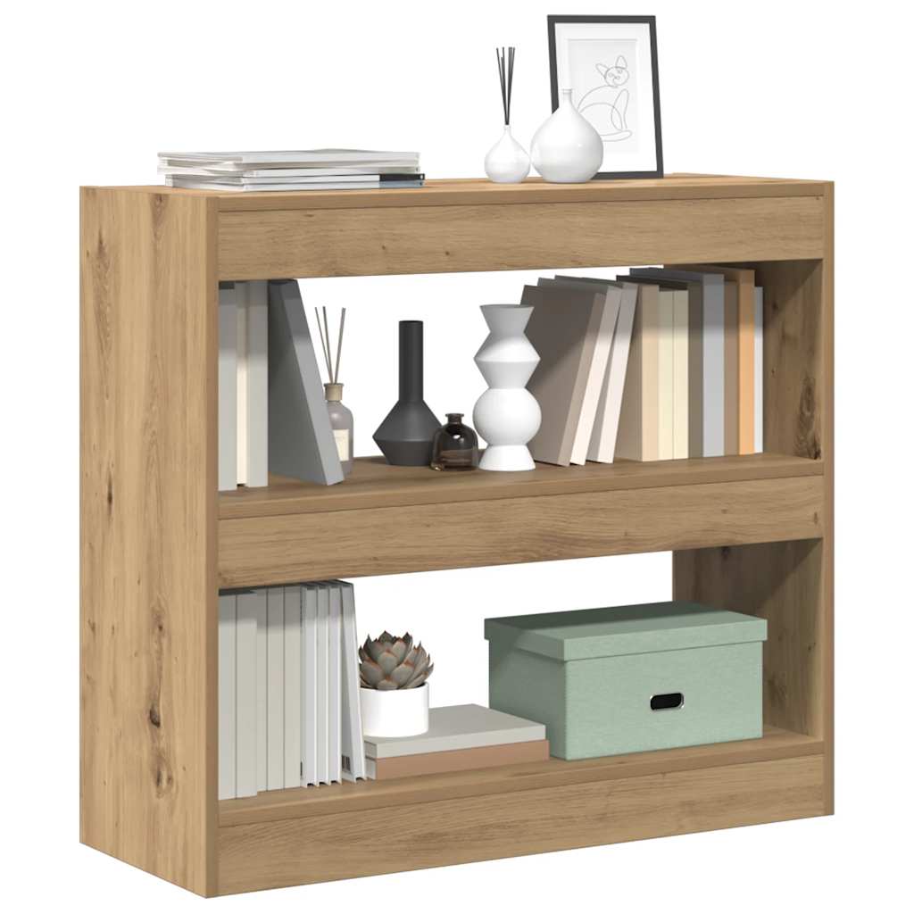 vidaXL Ντουλάπι βιβλίων/διαχωριστικό δωματίου Artisan Oak 80x30x72 cm