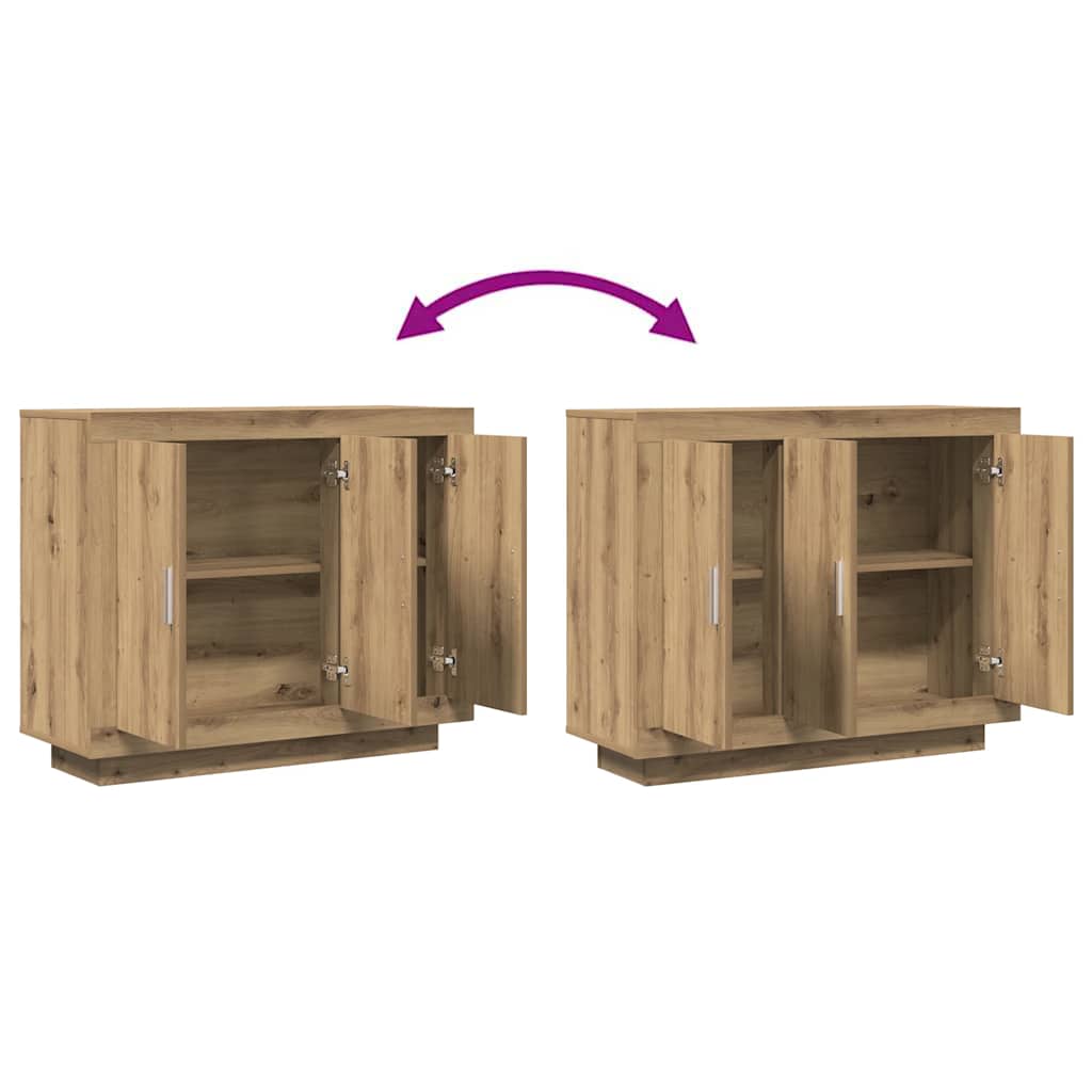 vidaXL Μπουφές Αρτισιανή Δρυς 92x35x75 εκ. από Επεξεργασμένο Ξύλο