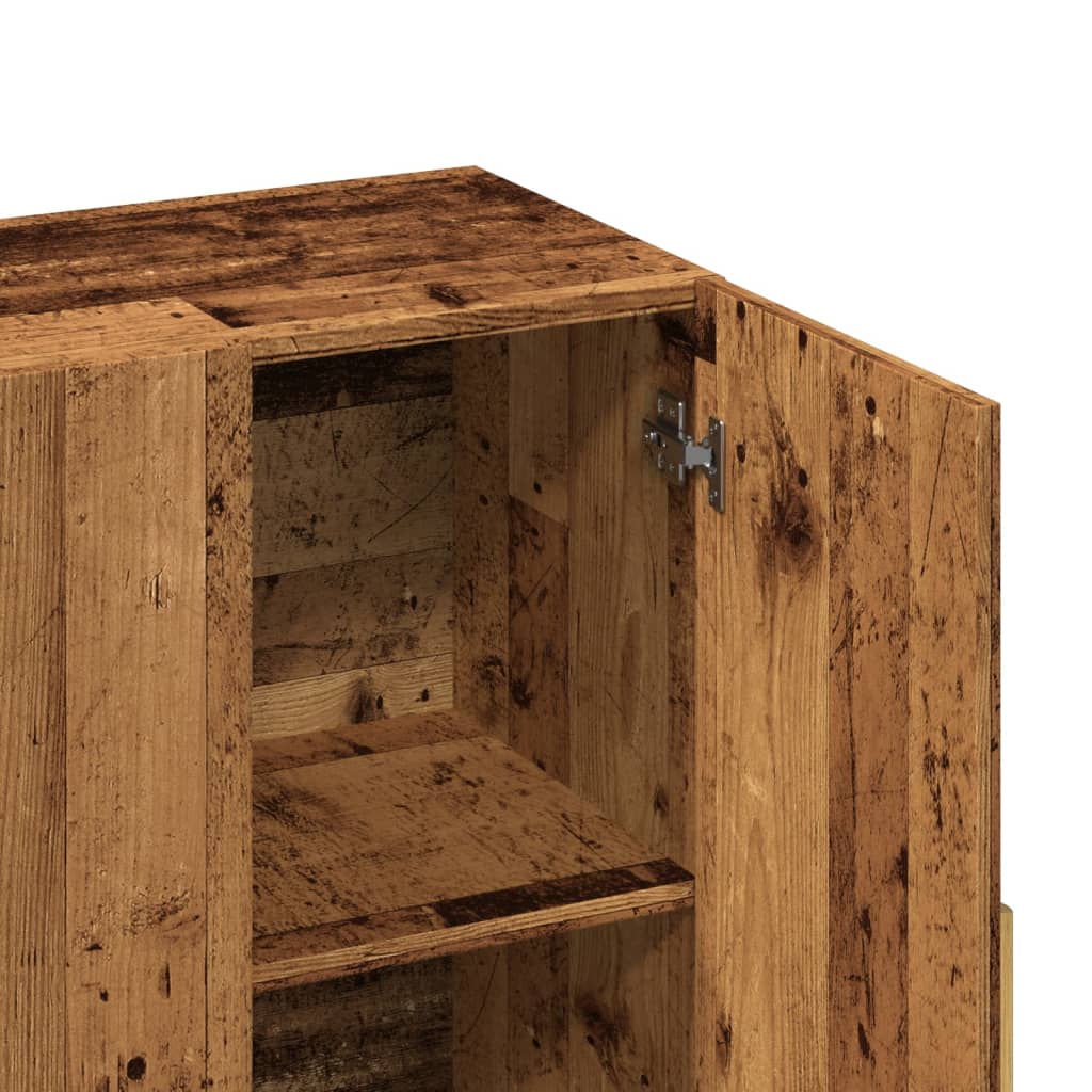 vidaXL Ντουλάπι Παλαιό Ξύλο 90 x 34 x 80 εκ. από Επεξεργασμένο Ξύλο