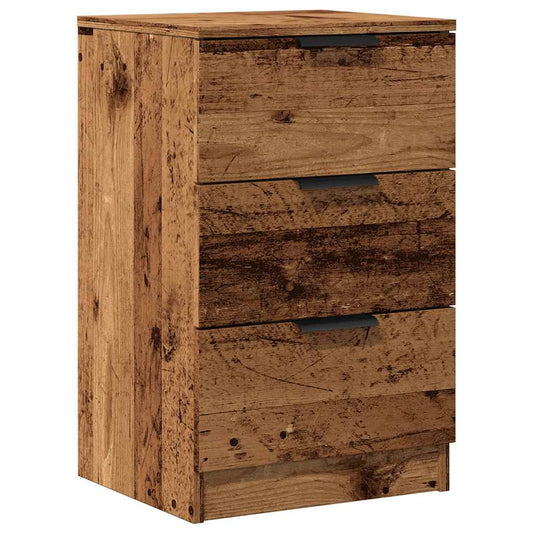 vidaXL Κομοδίνο Όψη Παλαιού Ξύλου 40x36x65 εκ. από Επεξ. Ξύλο