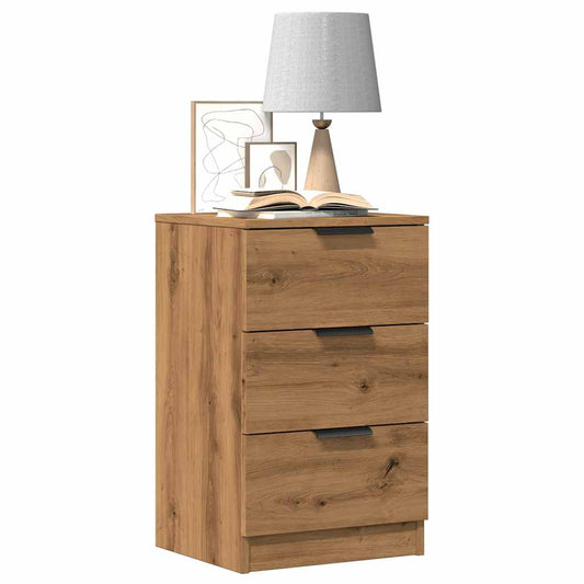vidaXL Κομοδίνα 2 τεμ.Αρτισιανή Δρυς 40x36x65 εκ. Επεξ. Ξύλο