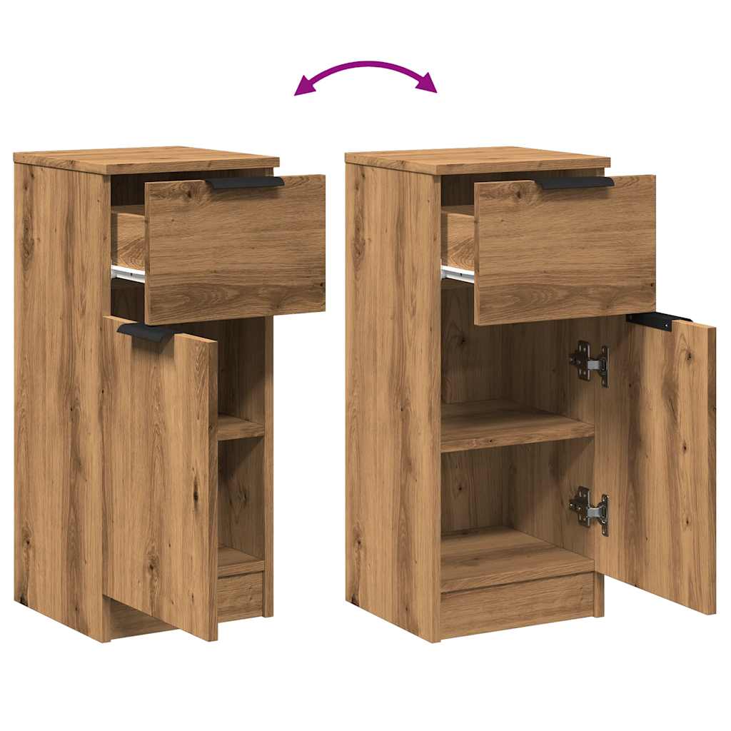 vidaXL Sideboards 2 τεμάχια Artisan Oak 30x30x70cm Κατασκευασμένο ξύλο