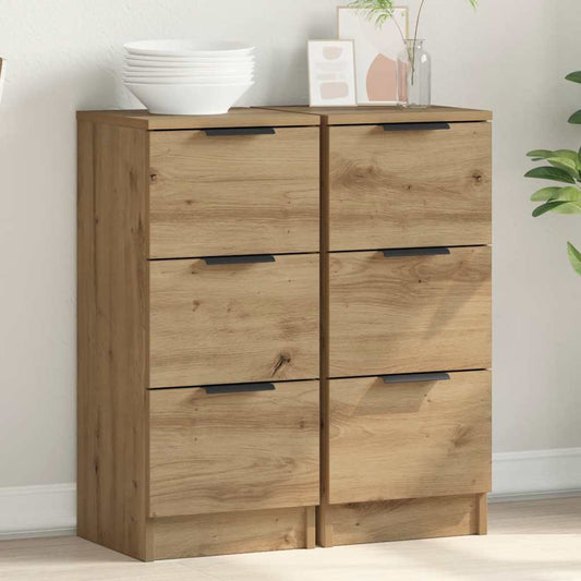 vidaXL Sideboards 2 τεμάχια Artisan Oak 30x30x70cm Κατασκευασμένο ξύλο