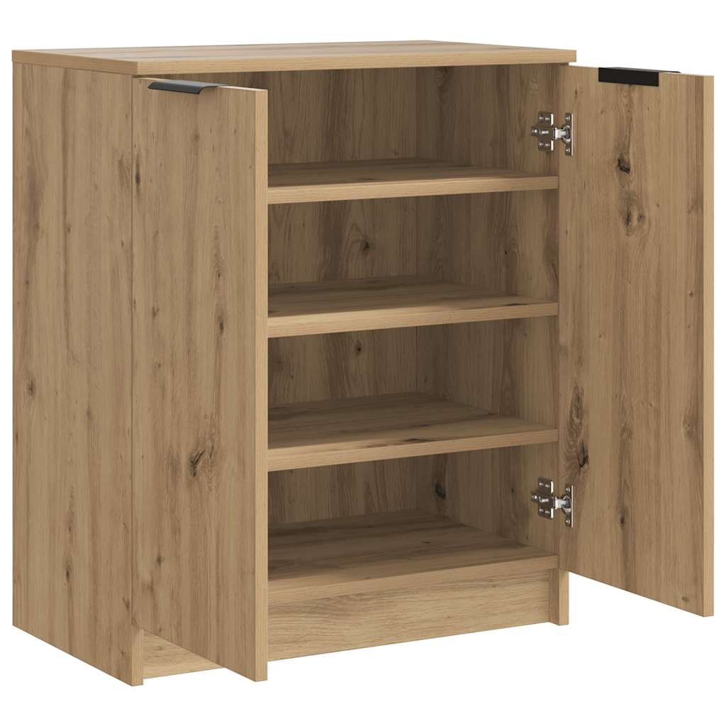 vidaXL Παπουτσοθήκη Αρτισιανή Δρυς 59x35x70 εκ. Επεξ. Ξύλο