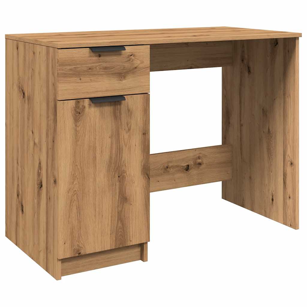 vidaXL Γραφείο Αρτισιανή Δρυς 100x50x75 εκ. από Επεξεργασμένο Ξύλο