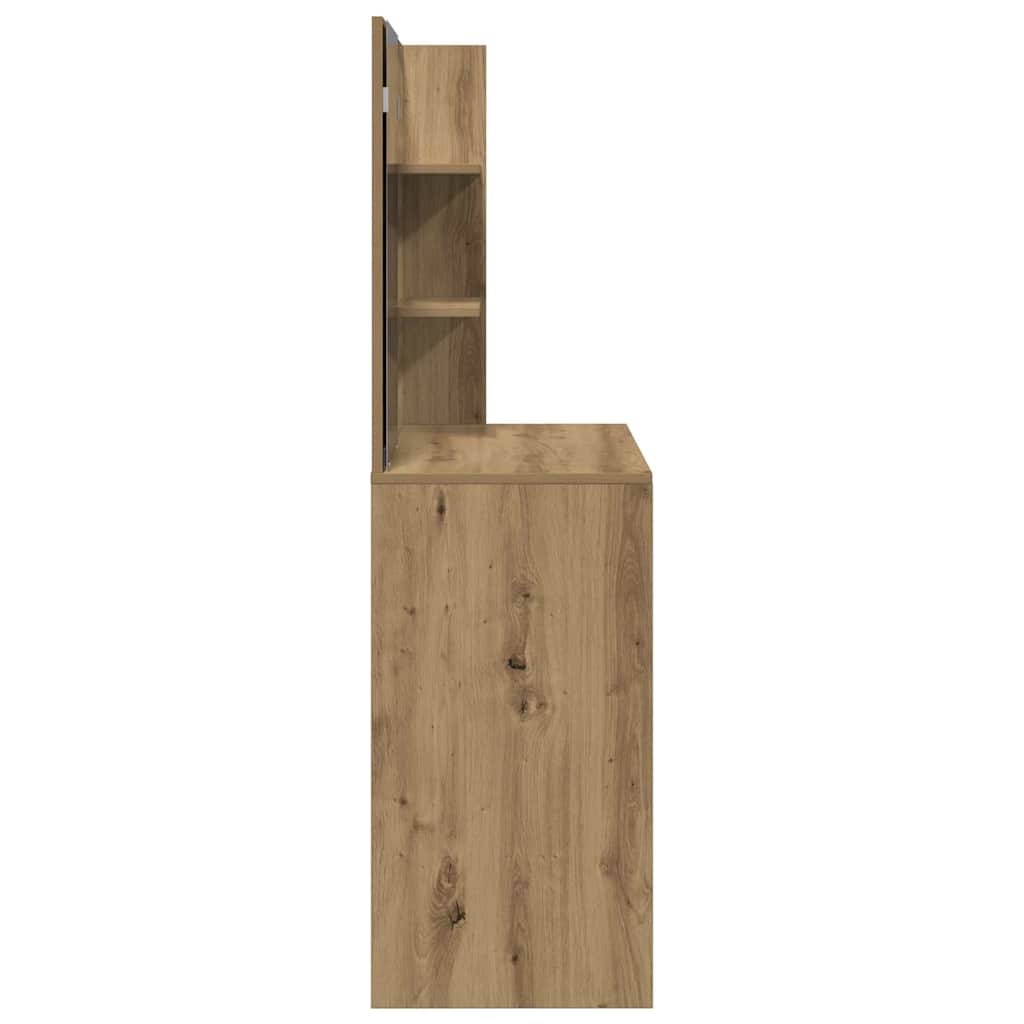 vidaXL Κομοδίνο με καθρέφτη Artisan Oak 74,5x40x141 cm