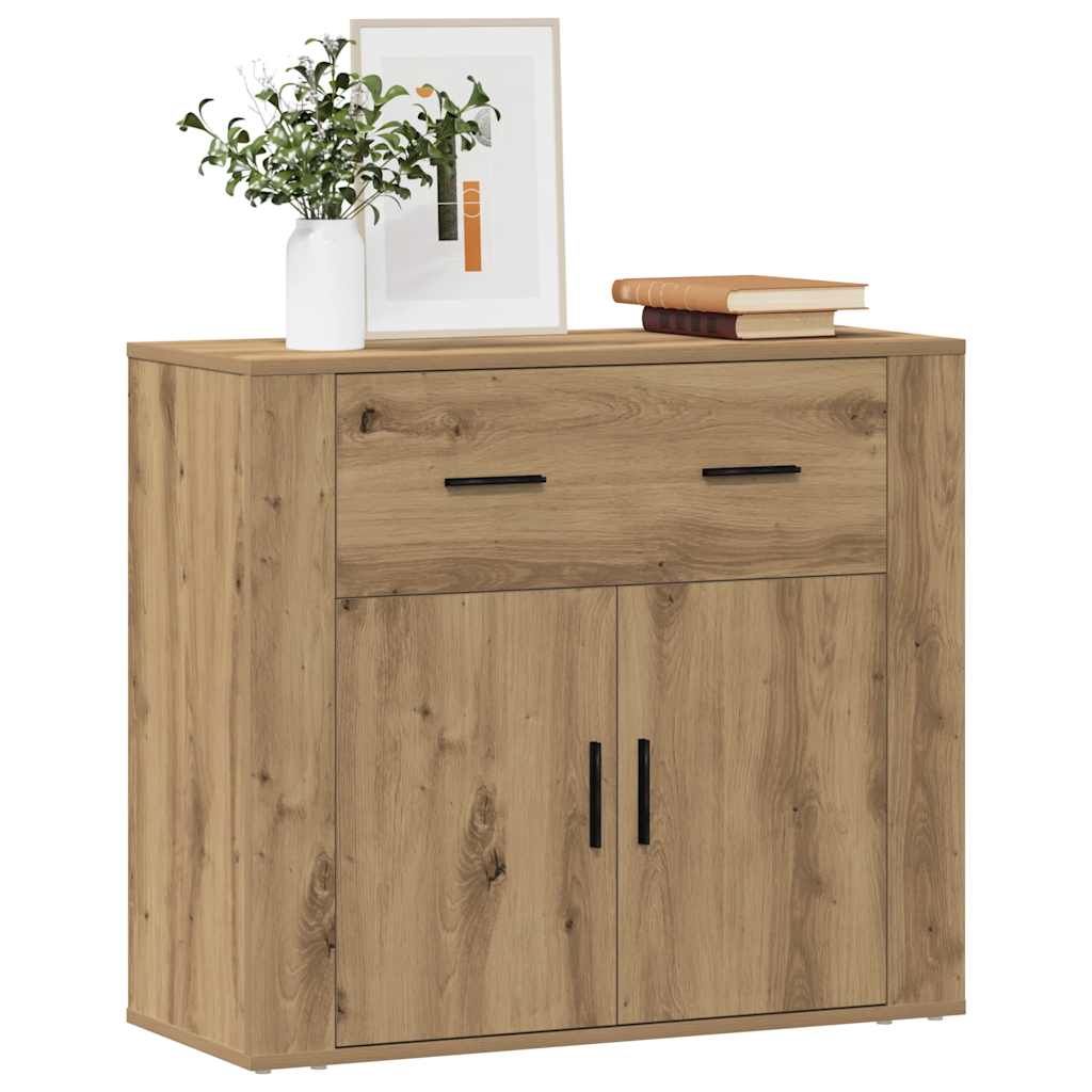 vidaXL Ντουλάπι Artisian Δρυς 80x33x70 εκ. από Επεξεργασμένο Ξύλο