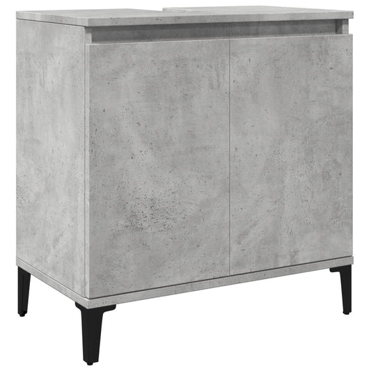 vidaXL Ντουλάπι Νιπτήρα Γκρι Σκυρ. 58x33x60 εκ. Επεξεργασμένο Ξύλο