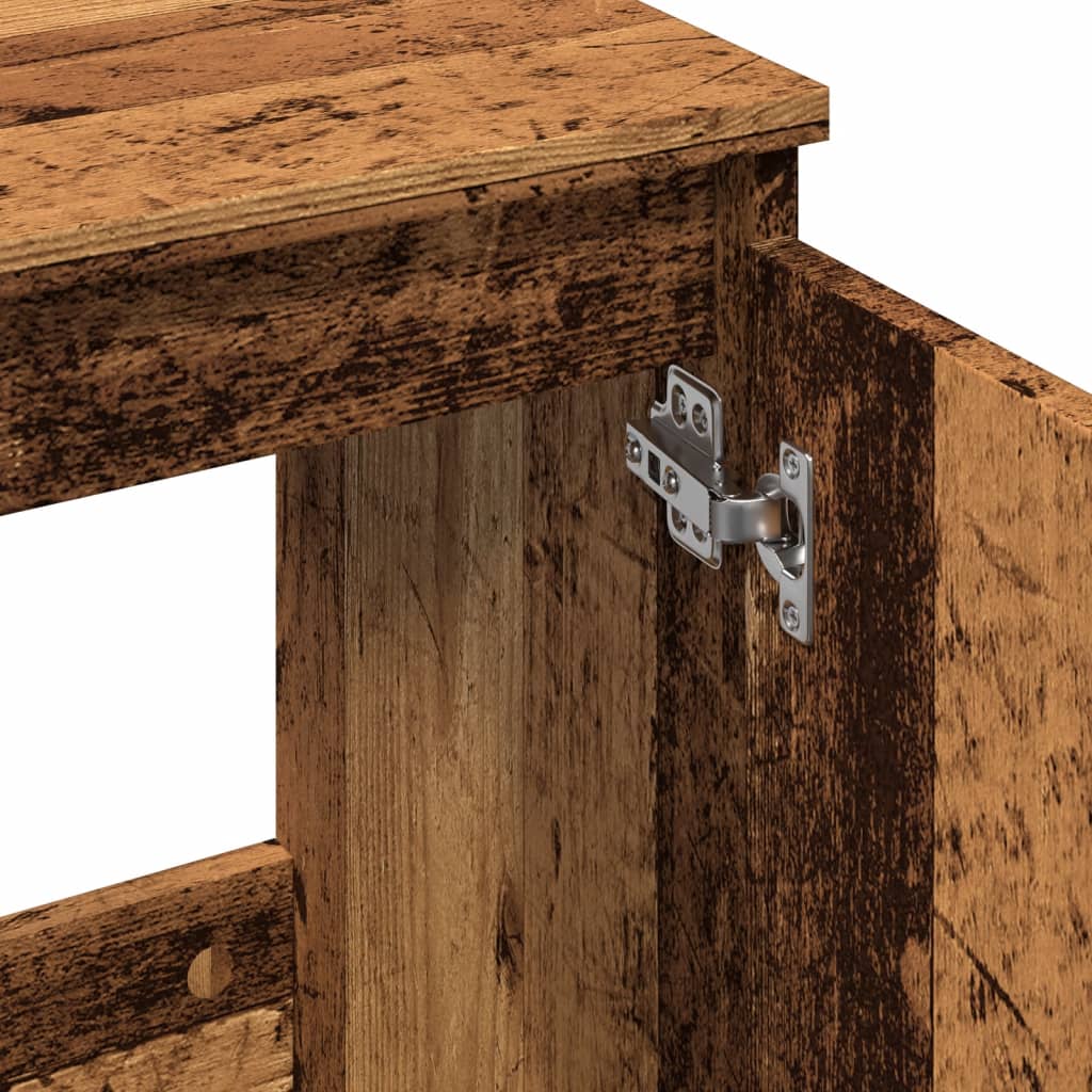 vidaXL Ντουλάπι νιπτήρα Παλιό ξύλο 58x33x60 cm Κατασκευασμένο ξύλο