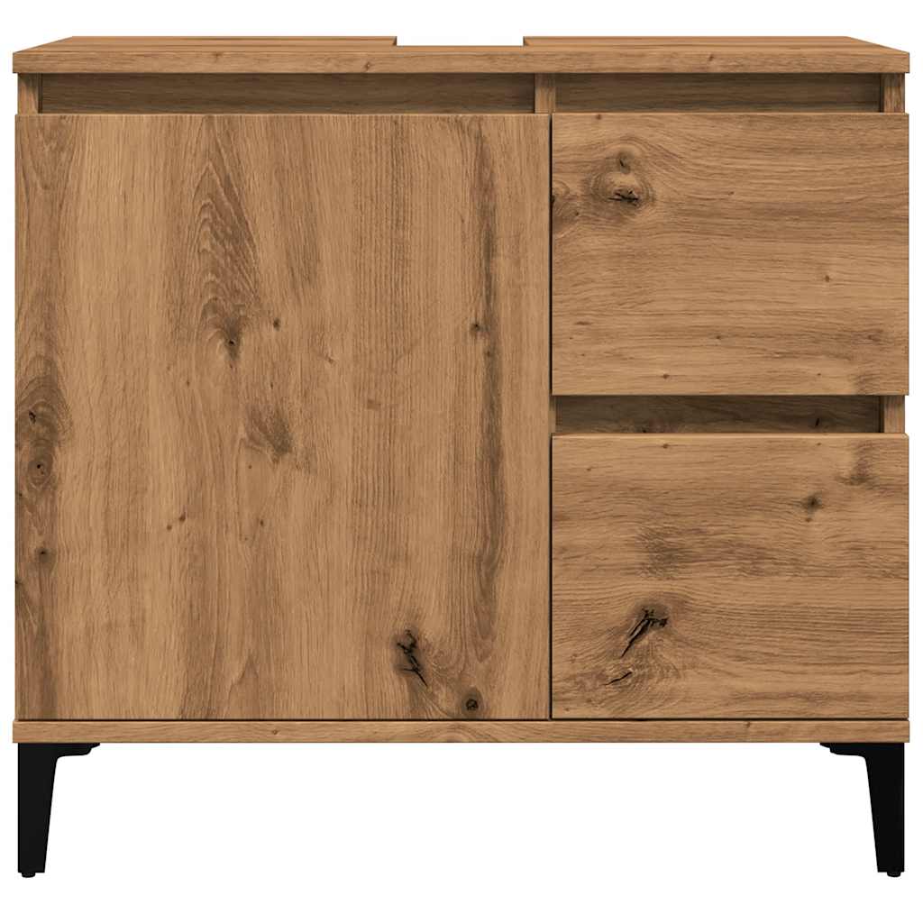 vidaXL Ντουλάπι Νιπτήρα Αρτισιανή Δρυς 65x33x60 εκ. Επεξ. Ξύλο