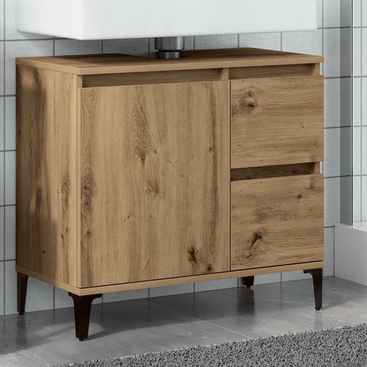 vidaXL Ντουλάπι Νιπτήρα Αρτισιανή Δρυς 65x33x60 εκ. Επεξ. Ξύλο