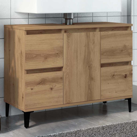 vidaXL Ντουλάπι Νιπτήρα τεχνίτης Δρυς 80 x 33 x 60 εκ