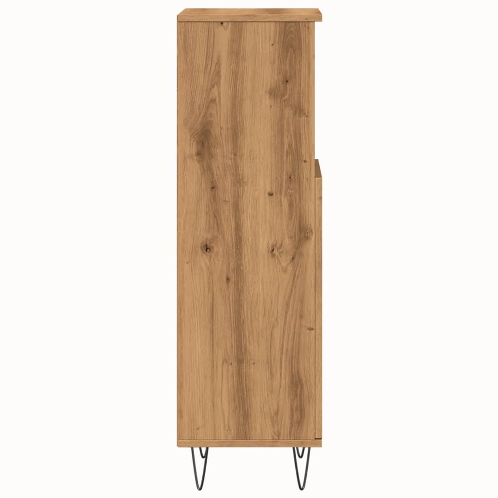 vidaXL Ντουλάπι μπάνιου Δρυς τεχνίτης 30x30x100 cm Κατασκευασμένο ξύλο