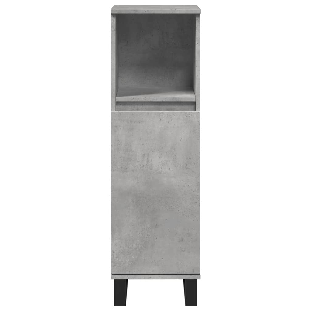 vidaXL Ντουλάπι Μπάνιου Γκρι Σκυροδέματος 30x30x100 εκ. Επεξ. Ξύλο