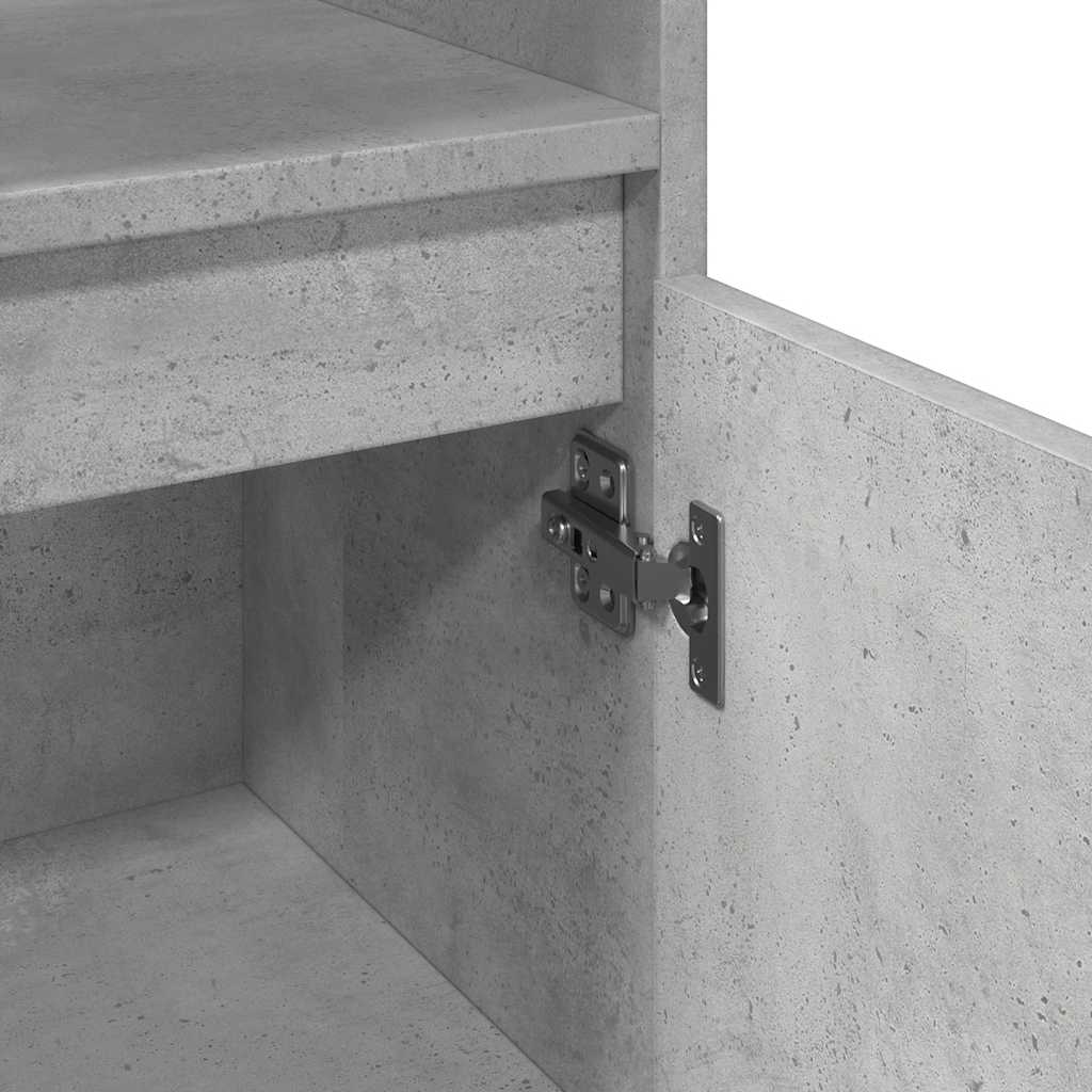 vidaXL Ντουλάπι Μπάνιου Γκρι Σκυροδέματος 30x30x100 εκ. Επεξ. Ξύλο