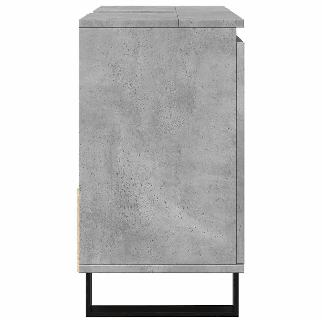 vidaXL Ντουλάπι Μπάνιου Γκρι Σκυροδέματος 65x33x60 εκ. Επεξ. Ξύλο