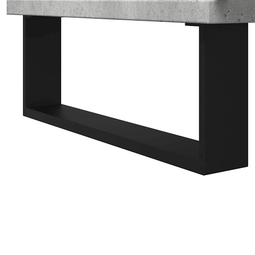vidaXL Ντουλάπι Μπάνιου Γκρι Σκυροδέματος 65x33x60 εκ. Επεξ. Ξύλο