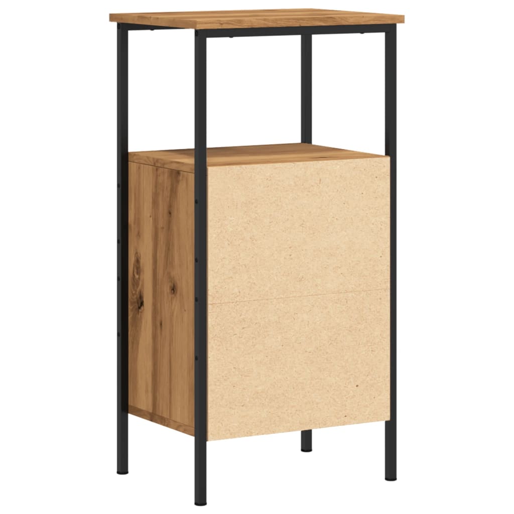 vidaXL Κομοδίνο τεχνίτης Δρυς 41x31x80 εκ. από Επεξεργασμένο Ξύλο