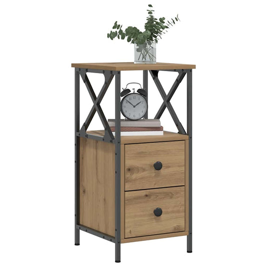 vidaXL Κομοδίνο Artisan Oak 34x35,5x70 cm Κατασκευασμένο ξύλο