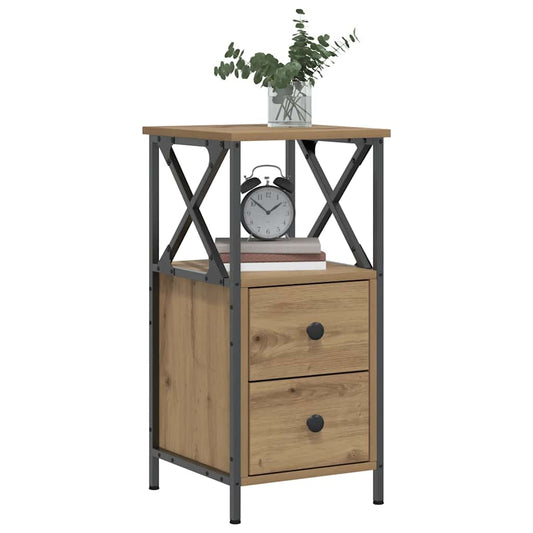 vidaXL Κομοδίνα 2 τεμ Artisan Oak 34x35,5x70 cm Κατασκευασμένο ξύλο