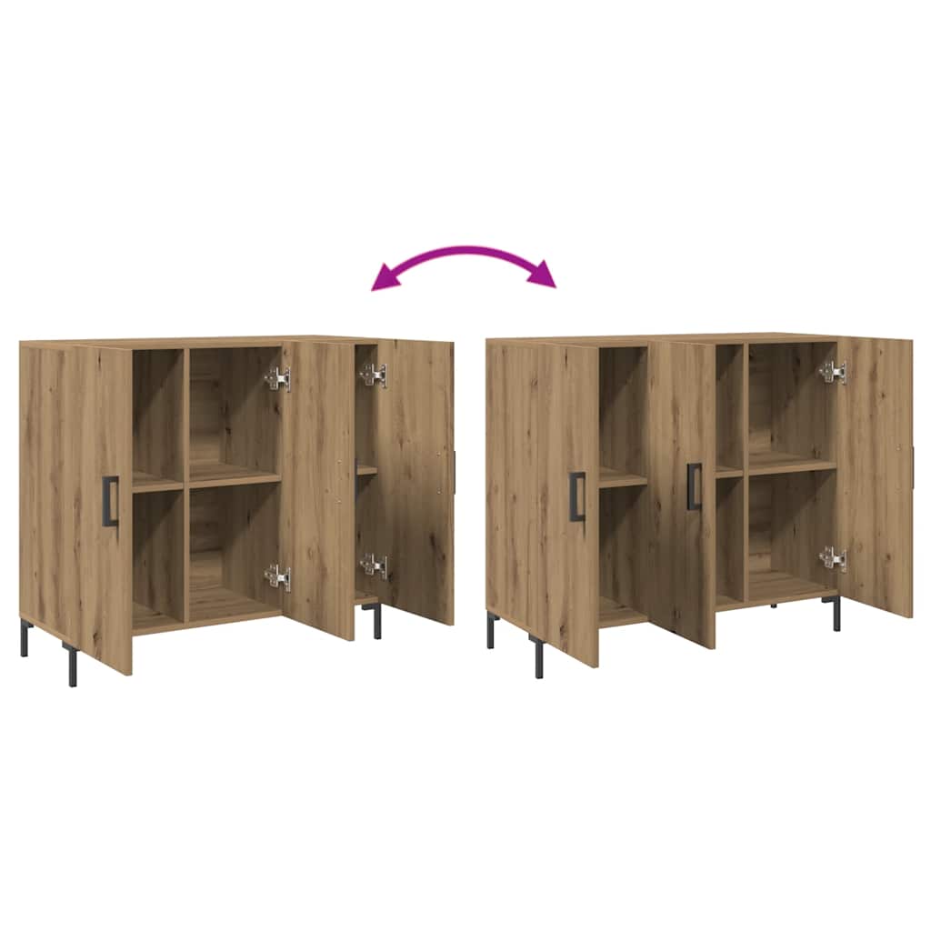 vidaXL Ντουλάπι Αρτισιανή Δρυς 90 x 34 x 80 εκ. από Επεξεργασμένο Ξύλο