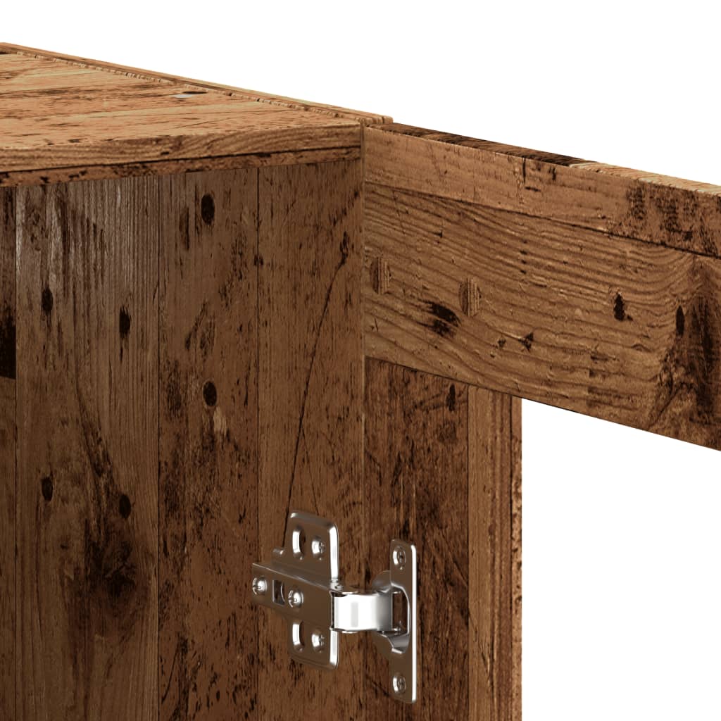 vidaXL Επίτοιχο ντουλάπι Παλιό ξύλο 69,5x34x90 cm