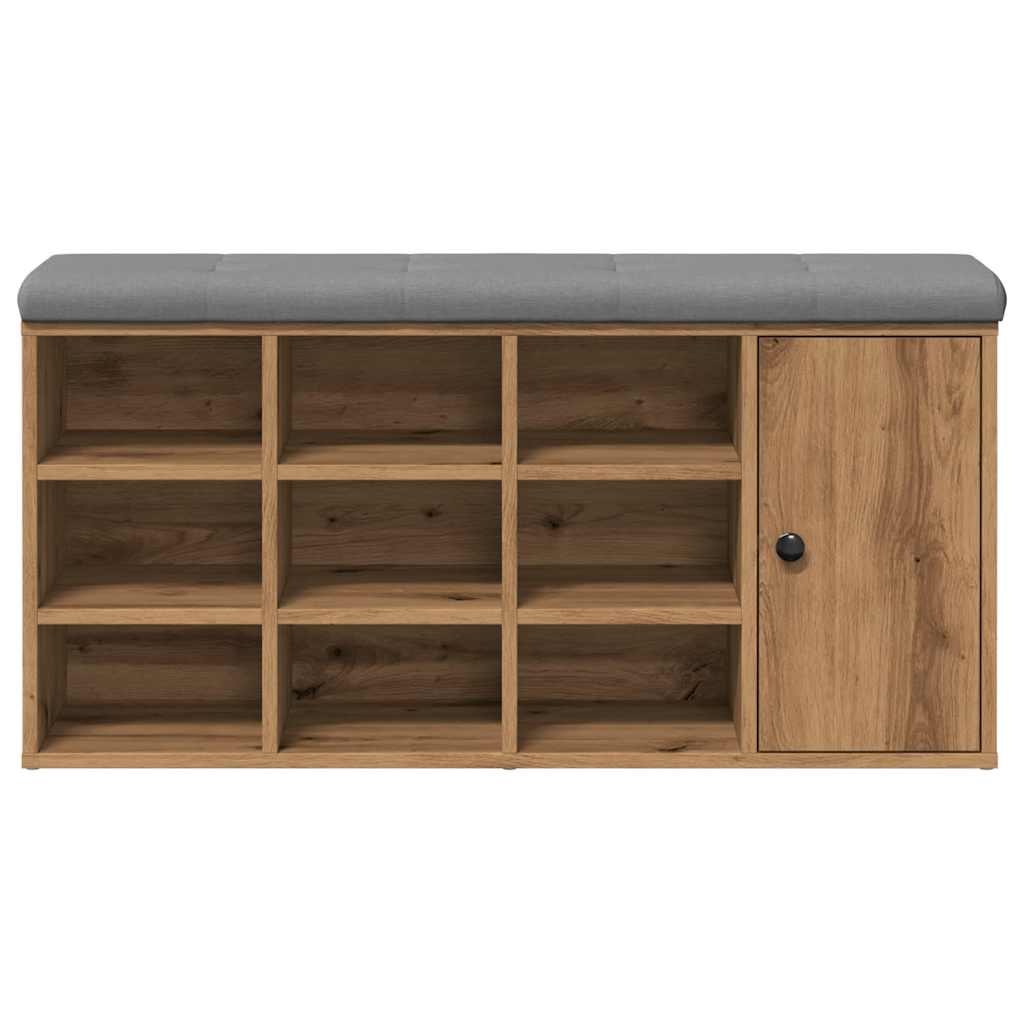 Πάγκος παπουτσιών vidaXL Artisan Oak 102x32x50 cm Κατασκευασμένο ξύλο