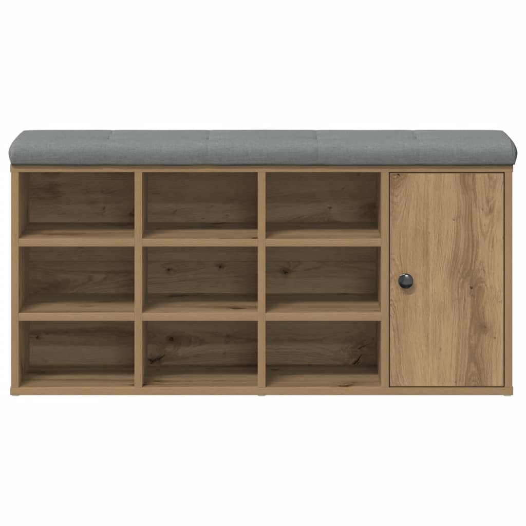 Πάγκος παπουτσιών vidaXL Artisan Oak 102x32x50 cm Κατασκευασμένο ξύλο