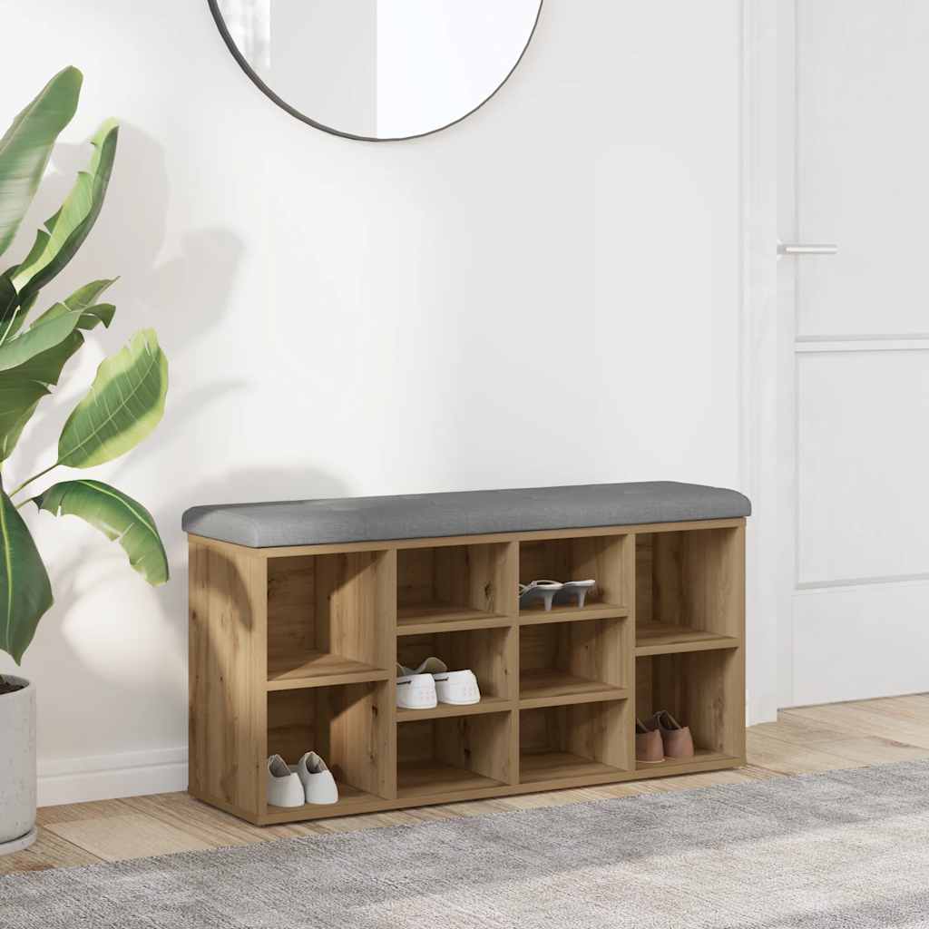 Πάγκος παπουτσιών vidaXL Artisan Oak 102x32x50 cm Κατασκευασμένο ξύλο