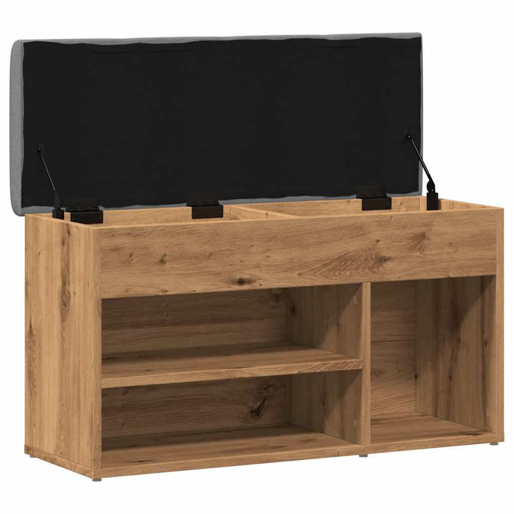 Πάγκος παπουτσιών vidaXL Artisan Oak 82x32x45,5 cm Κατασκευασμένο ξύλο