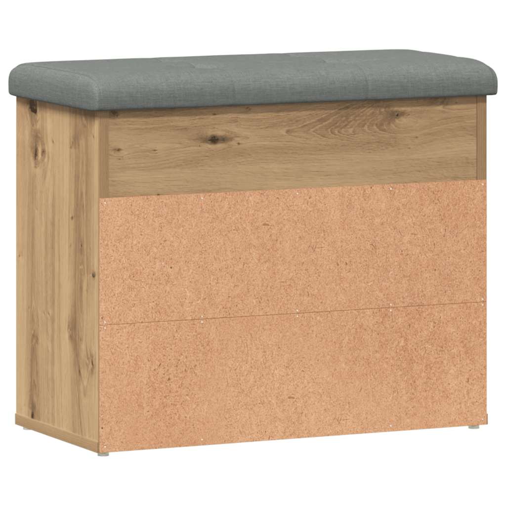 Πάγκος παπουτσιών vidaXL Artisan Oak 62x32x50 cm Κατασκευασμένο ξύλο