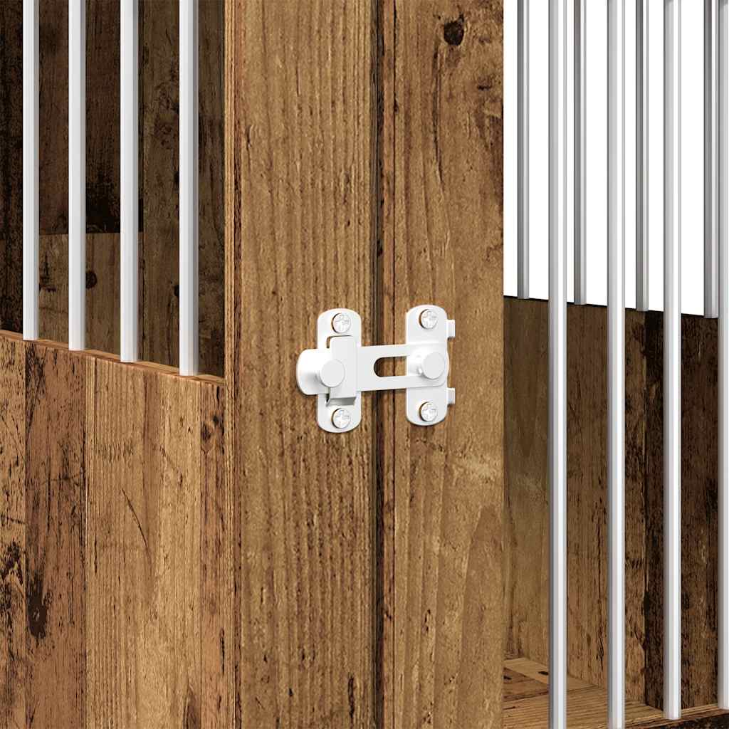 vidaXL Έπιπλα κλουβιού σκύλου Παλιό ξύλο Κατασκευασμένο ξύλο