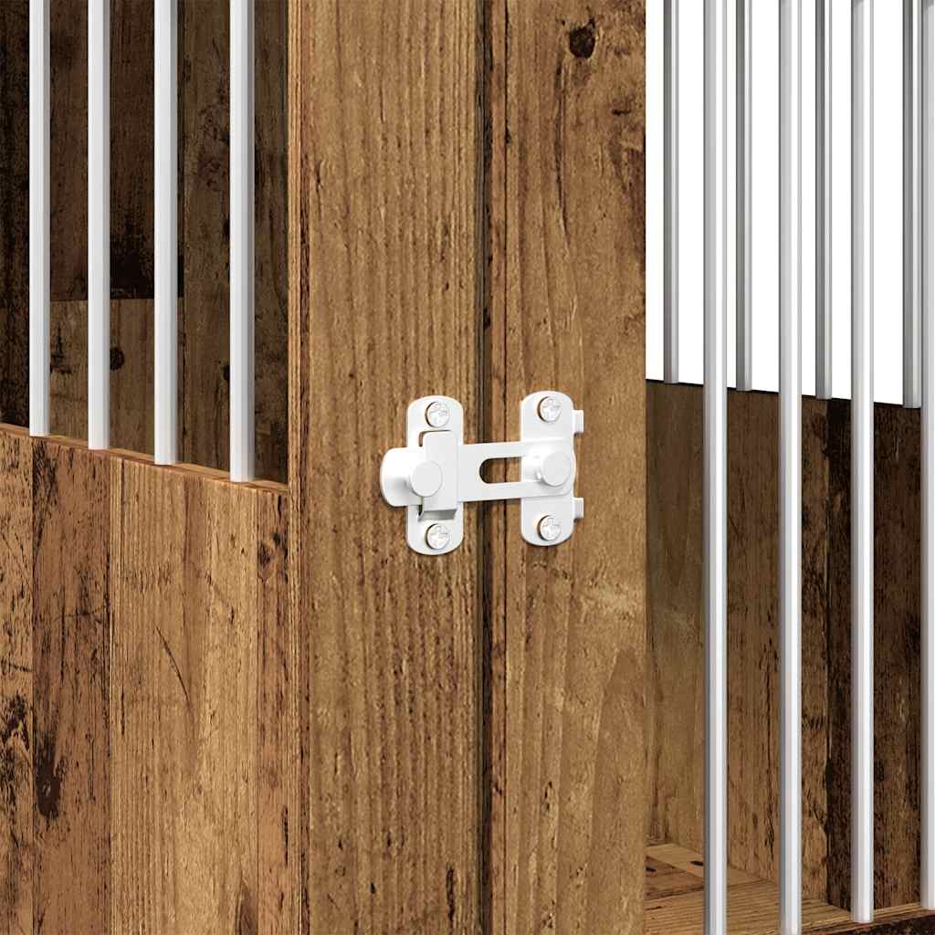 vidaXL Έπιπλα κλουβιού σκύλου Παλιό ξύλο Κατασκευασμένο ξύλο