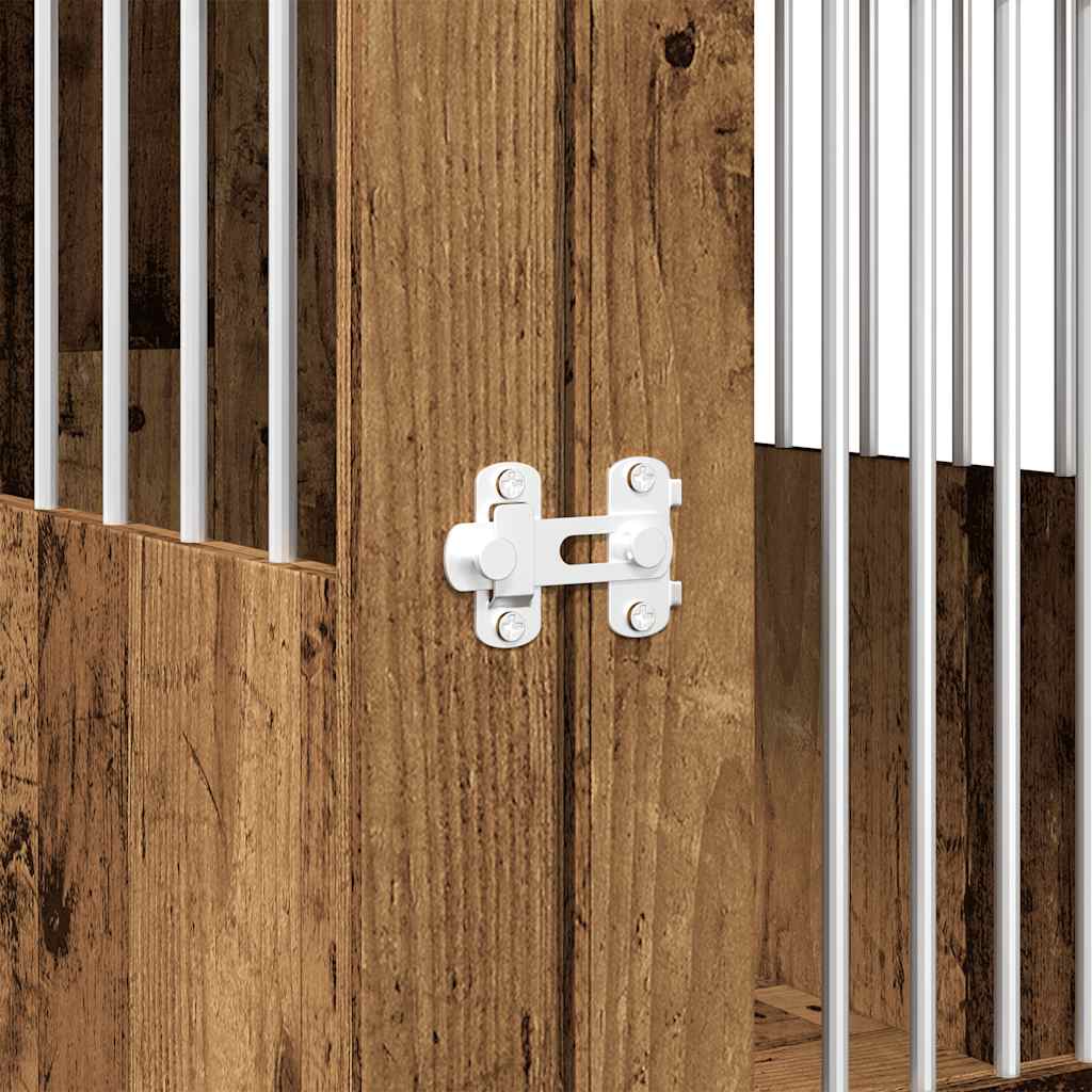 vidaXL Κλουβί Σκύλου Παλιό ξύλο 64,5 x 80 x 71 εκ. Επεξεργασμένο ξύλο