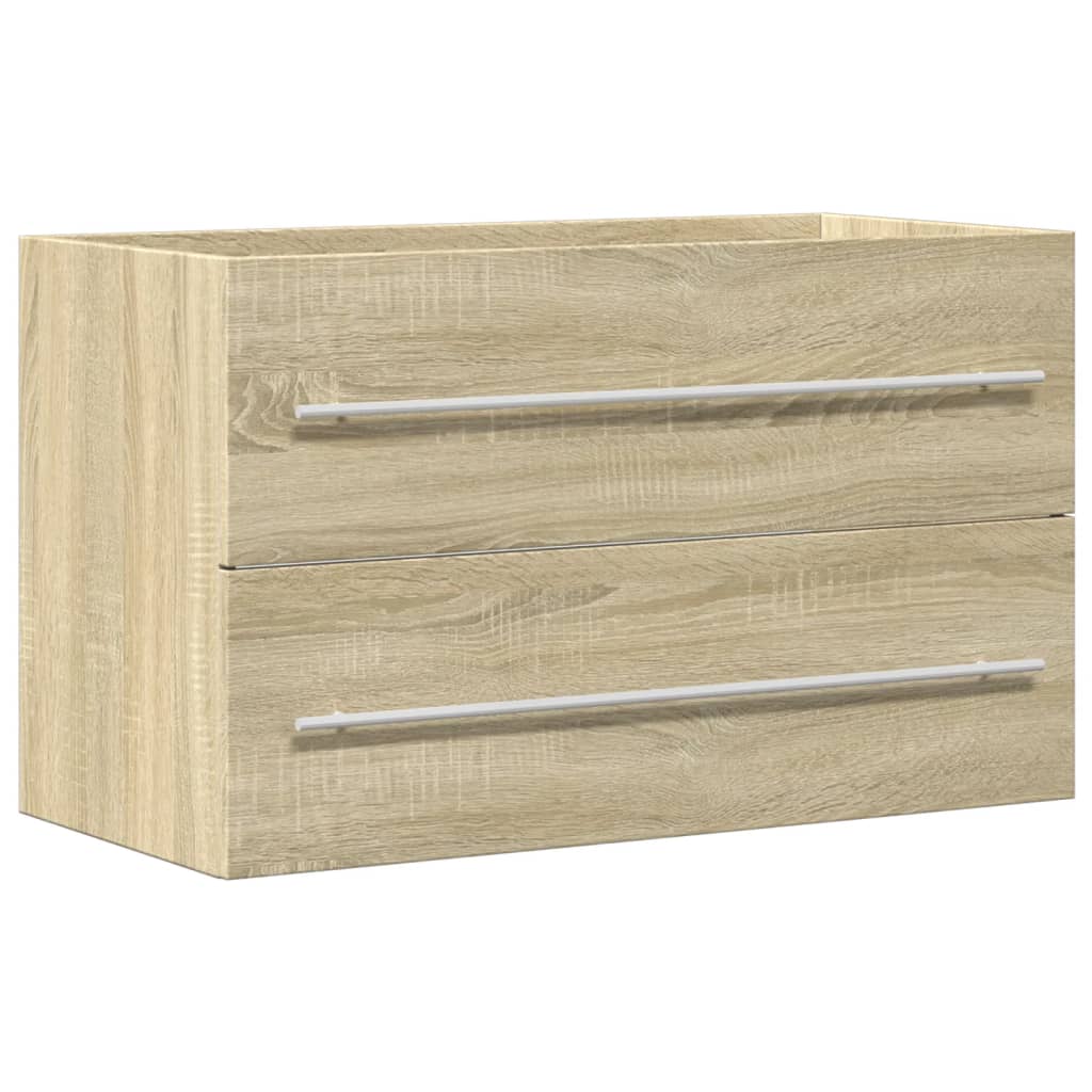 vidaXL Ντουλάπι Νιπτήρα Όψη Παλαιού Ξύλου 80x38,5x48 εκ. Επεξ. Ξύλο