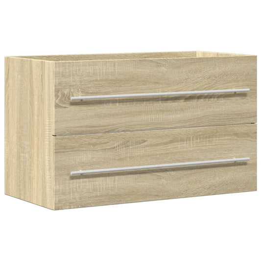 vidaXL Ντουλάπι Νιπτήρα Όψη Παλαιού Ξύλου 80x38,5x48 εκ. Επεξ. Ξύλο