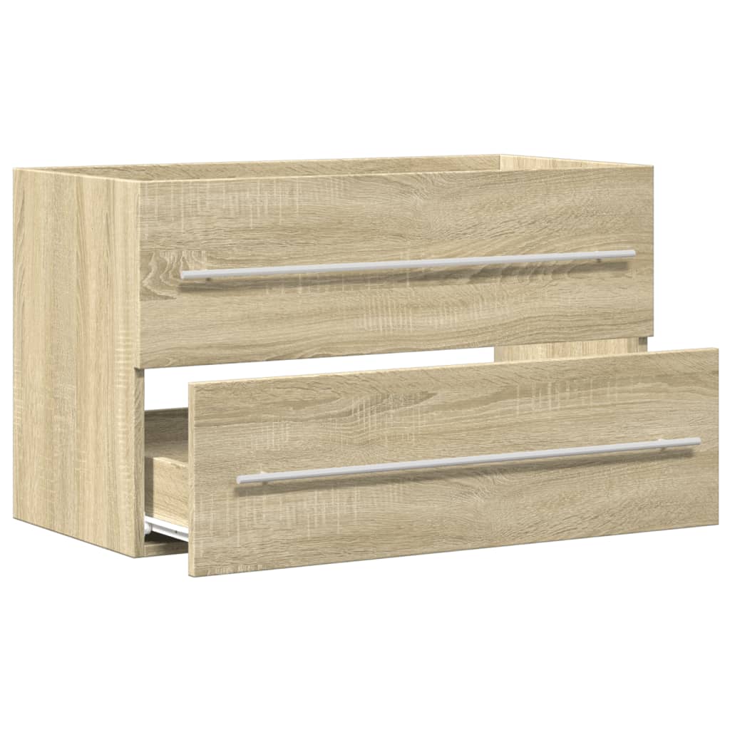 vidaXL Ντουλάπι Νιπτήρα Όψη Παλαιού Ξύλου 80x38,5x48 εκ. Επεξ. Ξύλο